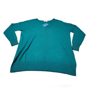 Women’s XL Zenana Garment Dyed Front Seam V-Neck Sweater